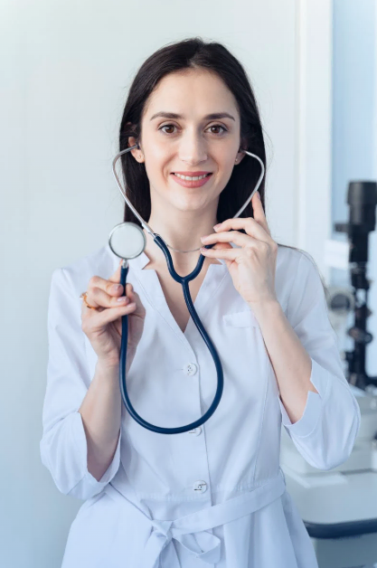 medical provider with stethoscope