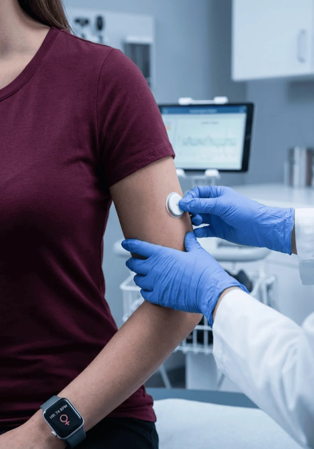 a women came to medical clinic for health checkup