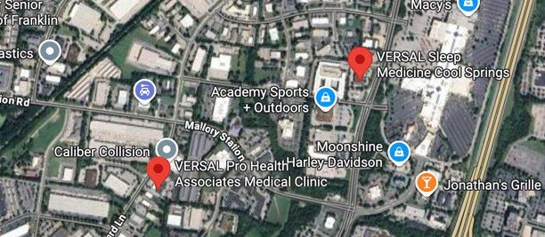 Map Versal Sleep Medicine Cool Springs TN